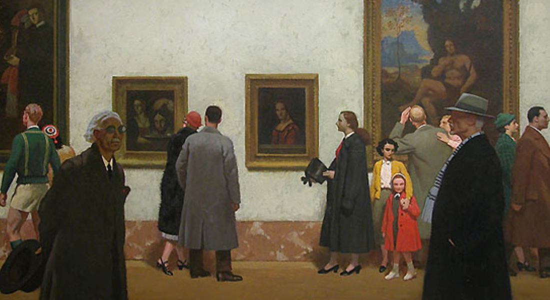 Dans la Grande Galerie, Georges LEROUX (1877 - 1957)