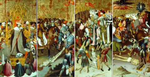 Le Jugement de saint Georges par Dacien - Saint Georges traîné au supplice - La Flagellation de saint Georges - La Décapitation de saint Georges