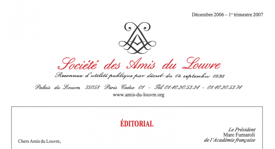 Bulletin trimestriel des Amis du Louvre du 1er trimestre 2007