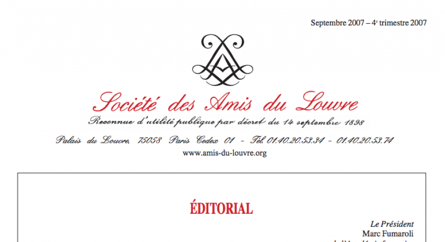Bulletin trimestriel des Amis du Louvre du 4ème trimestre 2007
