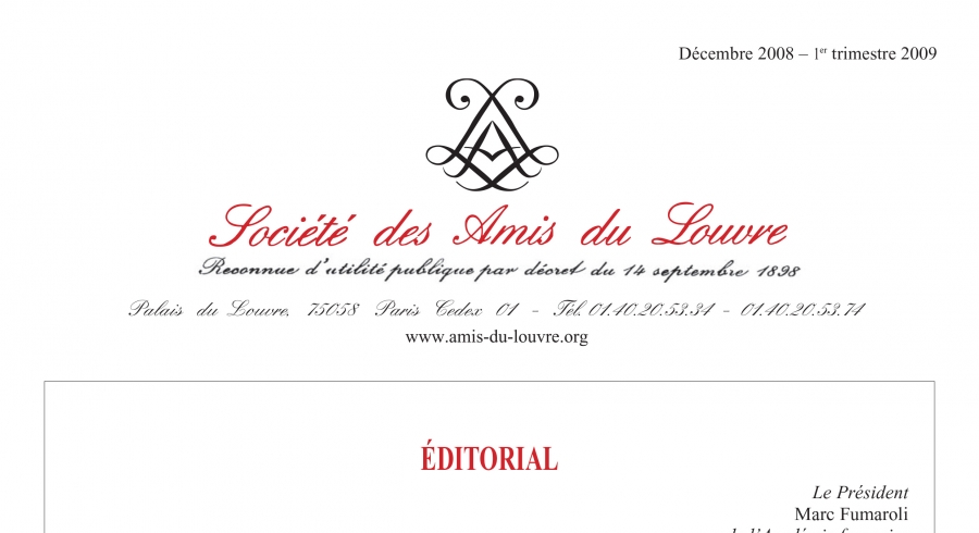 Bulletin trimestriel des Amis du Louvre du 1er trimestre 2009