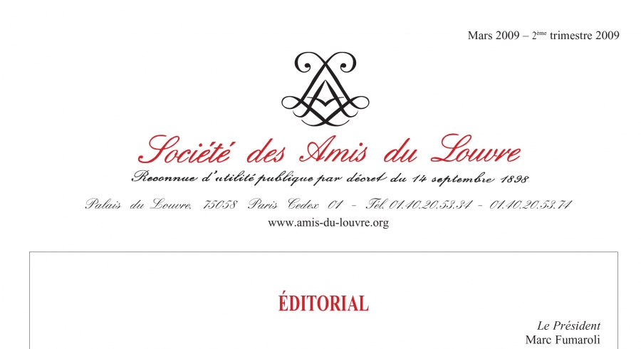 Bulletin trimestriel des Amis du Louvre du 2ème trimestre 2009