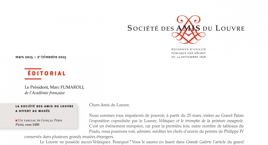 Bulletin trimestriel des Amis du Louvre du 2ème trimestre 2015