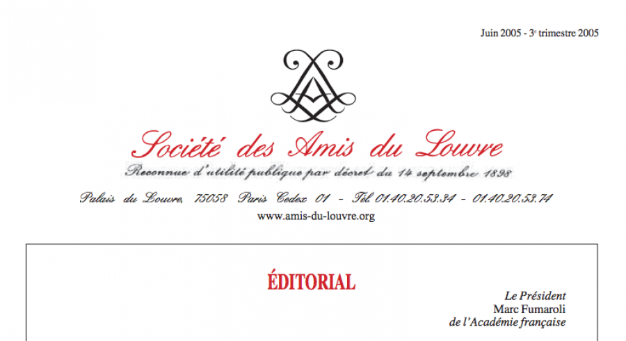 Bulletin trimestriel des Amis du Louvre du 3ème trimestre 2005