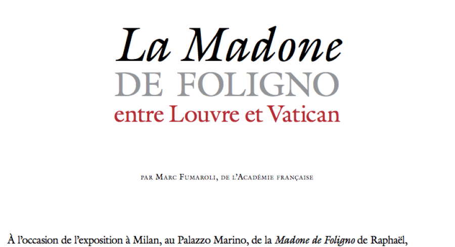 La Madone de Foligno, entre Louvre et Vatican