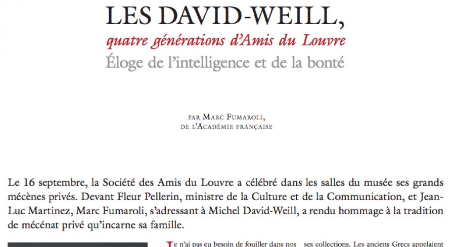 Les David-Weill : quatre générations d'Amis du Louvre