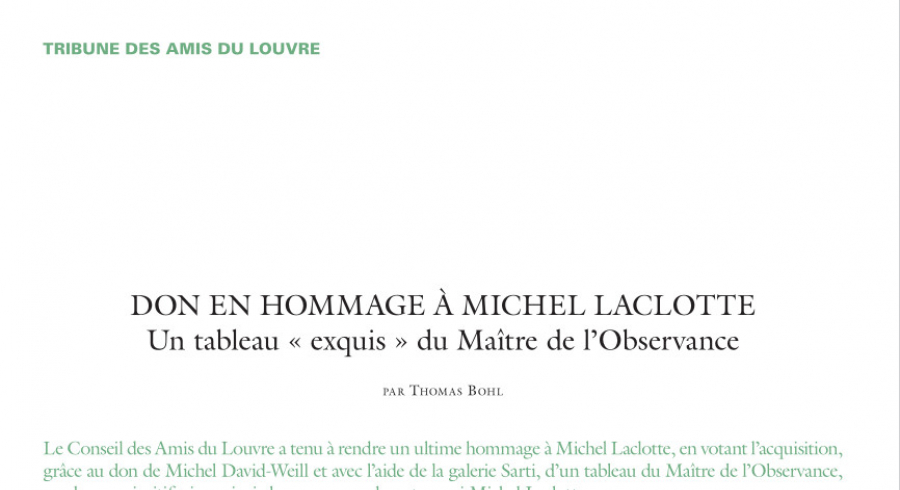 Don en hommage à Michel Laclotte